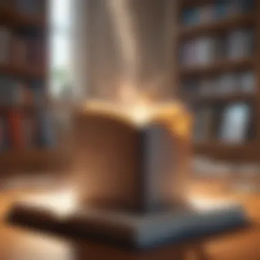 Illuminating Minds: The Role of Knowledge in Growth An open book with light rays illustrating the impact of knowledge consumption.