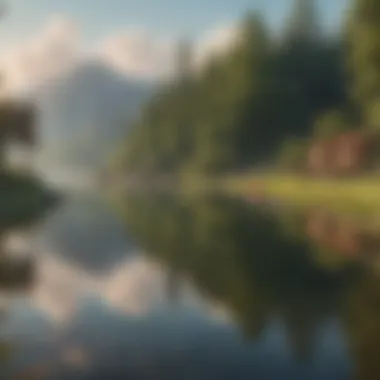 Leisure and Self-Reflection A serene landscape prompting self-reflection and leisure, highlighting the critique of productivity