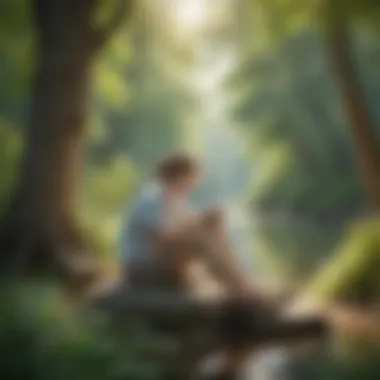 Embracing Idleness in Nature An illustration depicting serenity in nature, embodying the essence of idleness