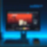Audible interface on a computer screen