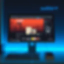 Audible interface on a computer screen