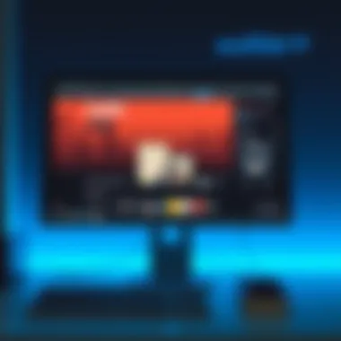Audible interface on a computer screen
