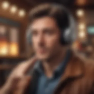 Immersive Listening Experience Audiobook experience with headphones