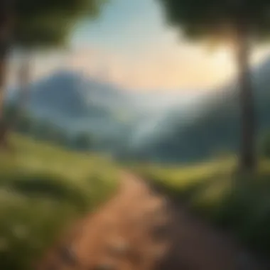 Personal Growth Through Emotional Intelligence A serene landscape symbolizing personal growth