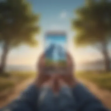 Embracing Mental Clarity A serene landscape representing mental clarity and freedom from digital distractions.