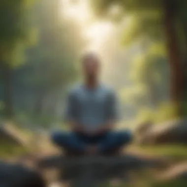 Mindfulness in Nature A person meditating outdoors, symbolizing mindfulness and digital detox.