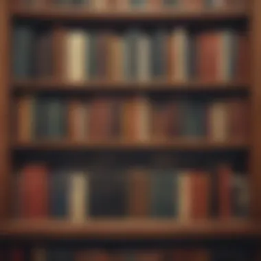 A Bookshelf Filled with Classic Literature A bookshelf filled with classic literature