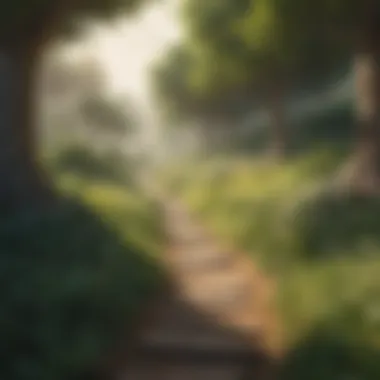 The Path to Personal Growth A serene landscape depicting the journey of personal growth