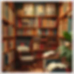 A serene library corner filled with diverse books