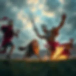 Dynamic representation of struggle between two opposing forces