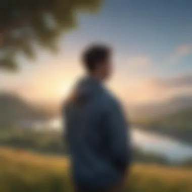 Embracing Clarity in Thought A serene landscape representing mental clarity