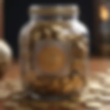 Jar filled with coins symbolizing wealth accumulation