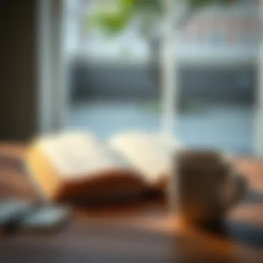 Moments of Reflection An open book with a cup of coffee beside it