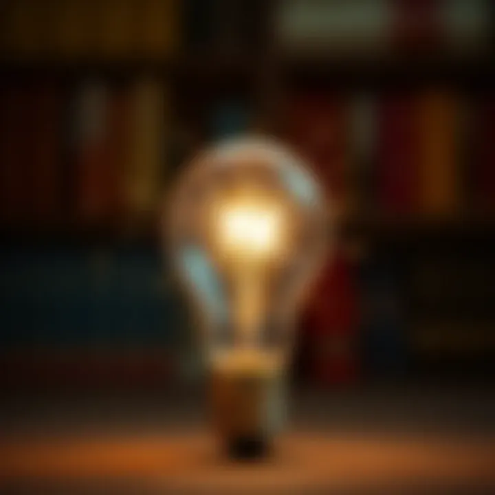 Spark of Inspiration A light bulb symbolizing ideas and inspiration