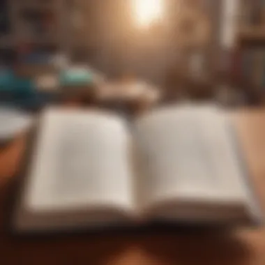 Words of Inspiration An open book with a pen resting on inspirational quotes