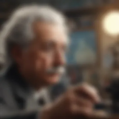 Visualizing Einstein's Revolutionary Theories An illustration of Einstein's theories depicted visually