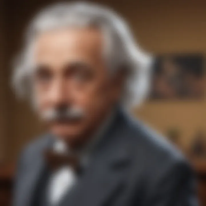 A timeline highlighting key events in Einstein's life and work