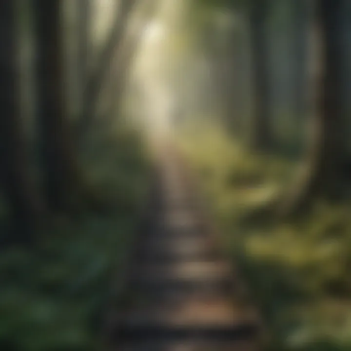 A path through a dense forest, representing the journey of overcoming challenges.