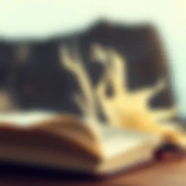 An open book with pages fluttering in the wind