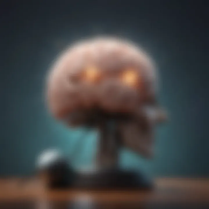 A representation of a brain with light bulbs symbolizing learning