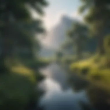 A Serene Landscape for Reflection A serene landscape symbolizing growth and reflection
