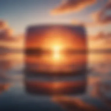 Sunset Reflections: Embracing Daily Motivational Quotes A vibrant sunset with an uplifting quote written in the sky.