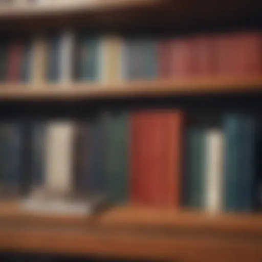 Books illustrating the theme of insecurity on a shelf