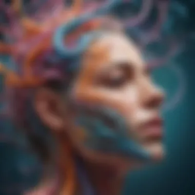 Abstract Representation of the Unconscious Mind An abstract representation of the unconscious mind with swirling colors