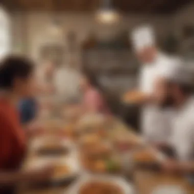 The Role of Community in Culinary Experiences An engaging dining scene reflecting community and shared experiences.