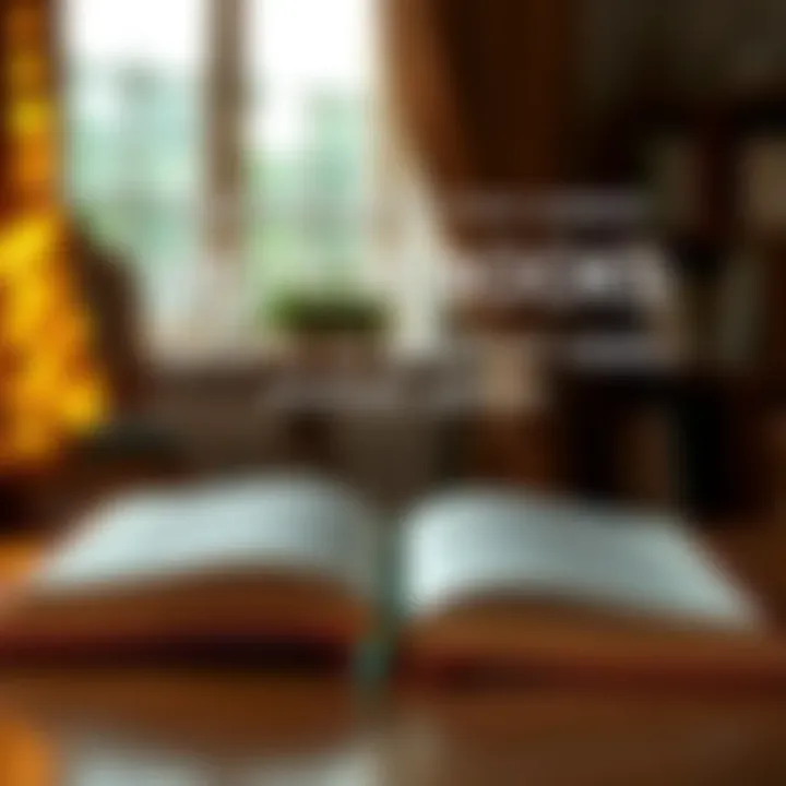 An open book with inspiring quotes highlighted