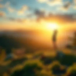 A serene landscape symbolizing personal growth