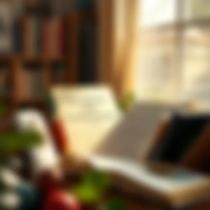 A cozy reading nook with select impactful books, illustrating thoughtful reading choices.