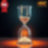 An hourglass symbolizing the passage of time