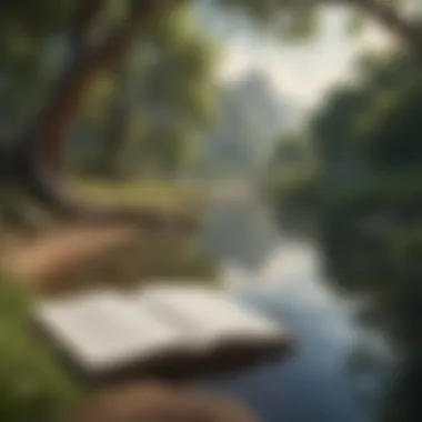 Nature's Embrace: The Journey Within A serene landscape symbolizing self-reflection and personal growth