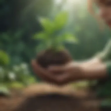 Nurturing Growth A vibrant plant symbolizing growth and nurturing oneself