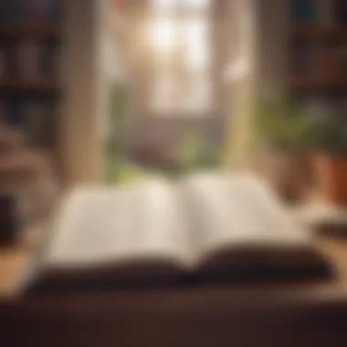 The Joy of Reading An open book with pages turning in a cozy setting