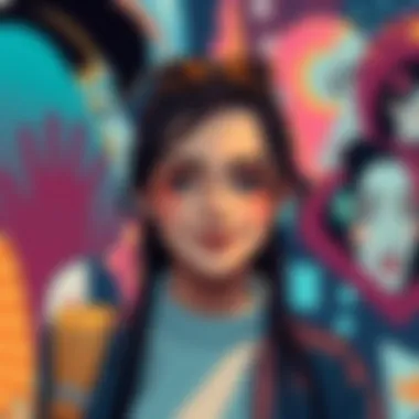 Illustrating Self-Awareness Themes A visual representation of self-awareness illustrated through abstract art