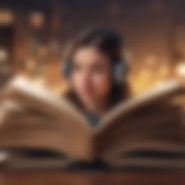 An open book and headphones symbolizing diverse learning methods.