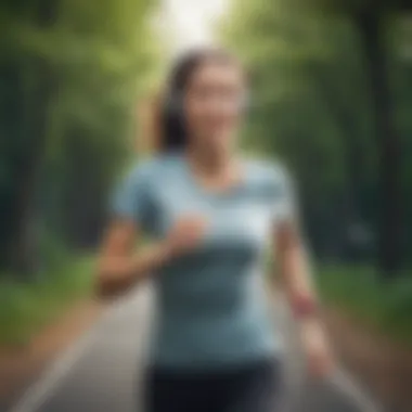 Audiobooks on the Go A person enjoying an audiobook while jogging