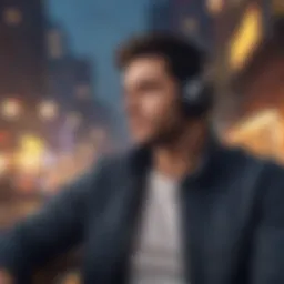 Audiobook listening experience with headphones