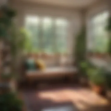 Serene Reading Nook A serene reading nook filled with plants and sunlight
