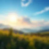 A tranquil landscape symbolizing inspiration