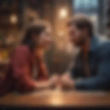Engaging Conversation An engaging conversation illustrating emotional depth