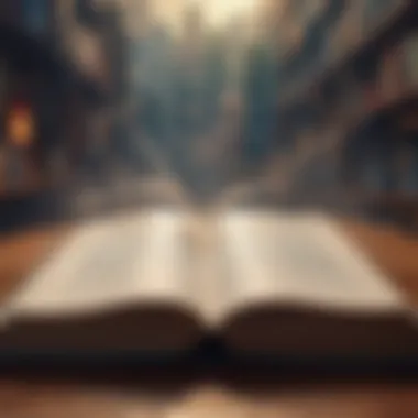 The Harmony of Literature and Sound An open book with sound waves emanating from it