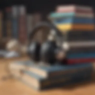 Diverse Genres of Audiobooks A collage of popular audiobook genres