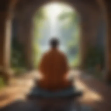 A person meditating in solitude, reflecting inner peace