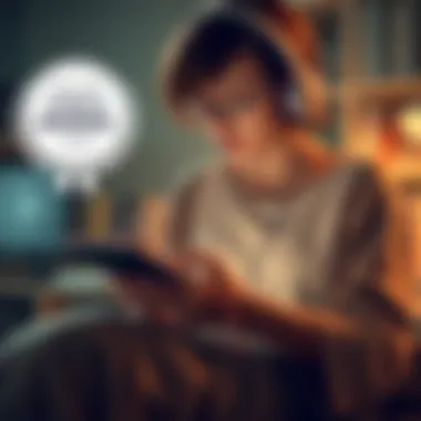 Listening to an audiobook on a digital device
