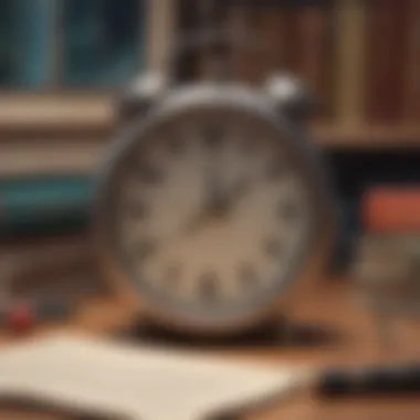 Time and Regret A clock representing the passage of time and choices