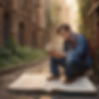 Contemplating Paths to Success A person contemplating success with a notebook