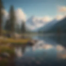 A serene landscape symbolizing inner peace